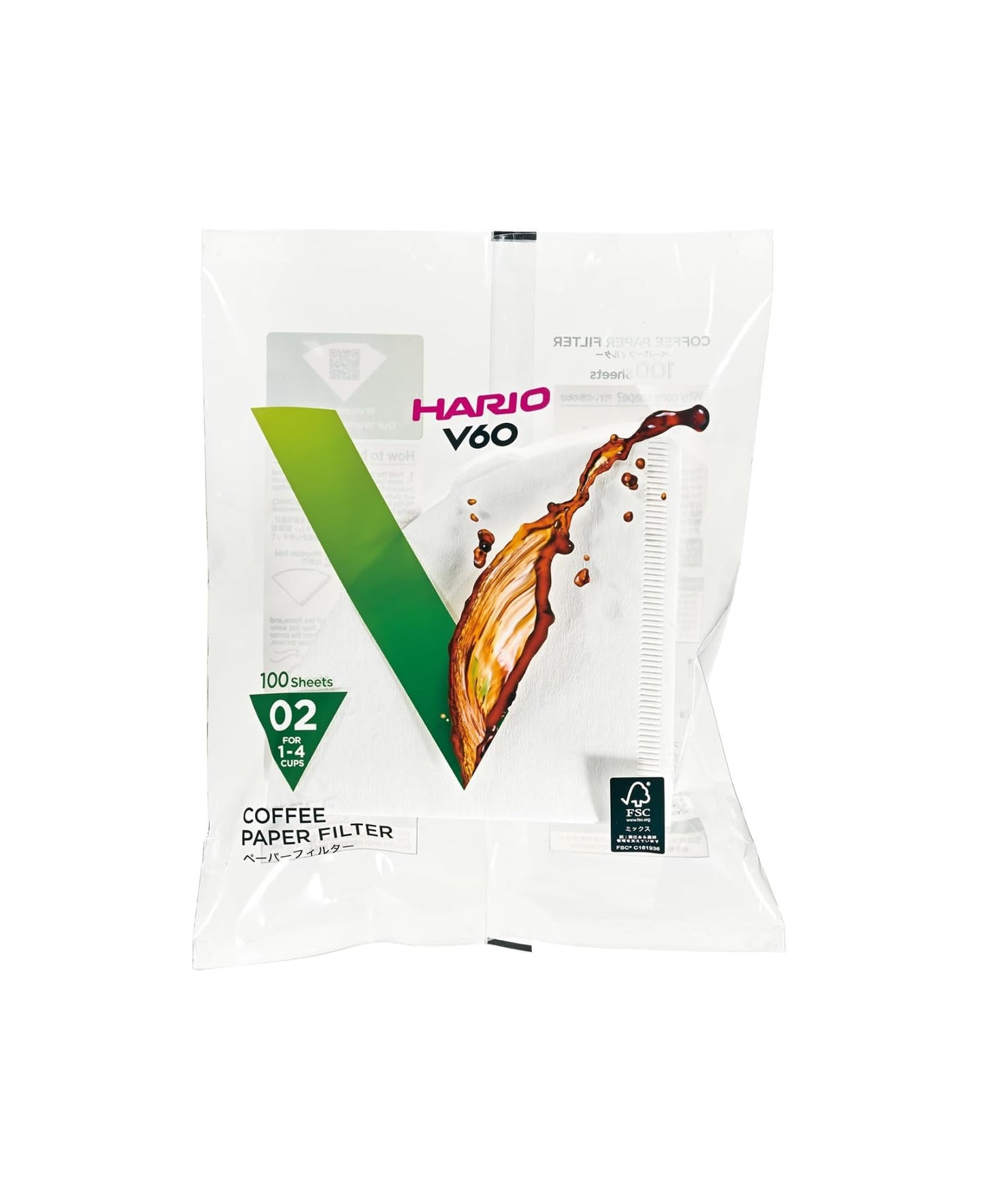 Filtros V60 Nro 2 100 unid blanco - Hario