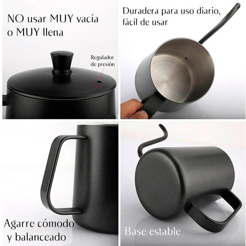 Jarra cuello de cisne negro 600ml Genérico