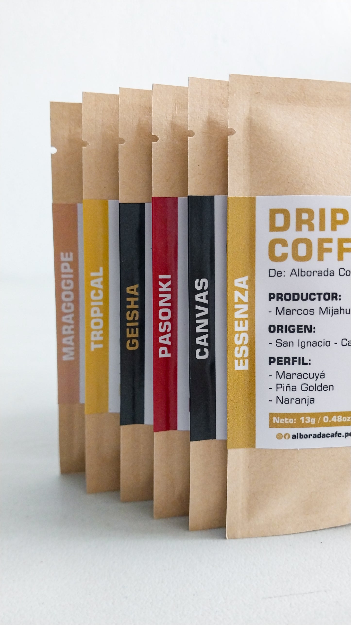 Drip Coffee Mix - Café filtrante por unidad Alborada Coffee