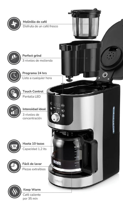 Cafetera Filtro Aromakaffee 1.2 Lt. - Thomas Thomas